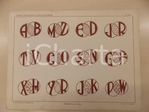 Stampa, bozzetto originale 1931 PANZANI Lettres et rehauts modernes  Compositions par A. BARDI Pl. 47 1