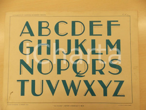 Stampa, bozzetto originale 1931 PANZANI Lettres modernes  Composition A. BARDI  La Courante Pl. 10 1
