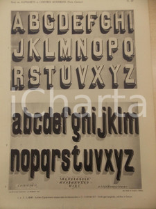 Stampa, bozzetto originale 1931 PANZANI Lettres modernes  Composition LABBE  Egyptiennes  GIRAULT Pl. 37 1
