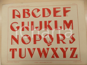 Stampa, bozzetto originale 1931 PANZANI Lettres modernes  Composition A. BARDI  L OBTUSE Pl. 14 1