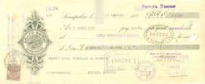 Documento originale, autentico 1930 SANSEPOLCRO AR SocietÃ  Anonima Giovanni e F.lli BUITONI Cambiale 1