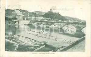 Cartolina originale da collezione 1902 TORINO La Gran Madre di Dio Cartolina postale FP VG 1