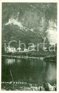 Cartolina originale da collezione 1952 NOVATE MEZZOLA SO Panorama del paese sul lago Cartolina FP VG 1