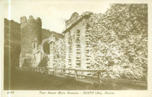 Cartolina originale da collezione 1940 ca AOSTA Tour Neuve Mura Romane Cartolina postale FP NV 1