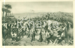 Cartolina originale da collezione 1930 ca Giuseppe GARIBALDI sbarca a MARSALA con i Mille Cartolina FP NV 1