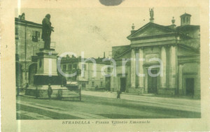 Cartolina originale da collezione 1922 STRADELLA PV Piazza Vittorio Emanuele Cartolina FP VG 1