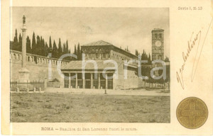 Cartolina originale da collezione 1900 ROMA ANNO SANTO Basilica di San Lorenzo fuori le mura Cartolina FP VG 1