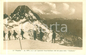 Cartolina originale da collezione 1930 ca LUCCA Escursionisti al Pisanino dal passo della FOCOLACCIA Cartolina FP 1
