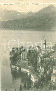 Cartolina originale da collezione 1931 VARENNA LC Panorama del Lago con vista su MENAGGIO Cartolina FP VG 1