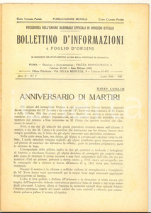 Giornale, rivista storica 1930 Bollettino UNUCI  Primato nelle costruzioni navali Rivista anno II nÂ° 7 1
