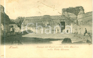 Cartolina originale da collezione 1900 TIVOLI RM Avanzi del Quadriportico basilica VILLA ADRIANA Cartolina FP VG 1