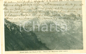 Cartolina originale da collezione 1931 ALA DI STURA TO Rocca del Mouros e Valle Cartolina FP VG 1