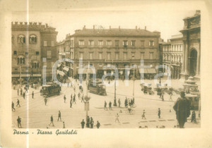 Cartolina originale da collezione 1939 PARMA Tram Lana POLO in Piazza GARIBALDI Cartolina FG VG 1