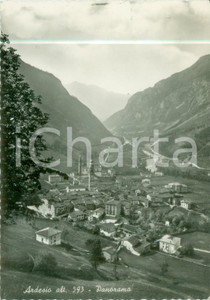 Cartolina originale da collezione 1956 ARDESIO BG Panorama del paese Cartolina postale FG VG 1