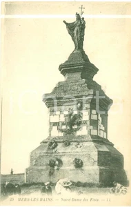 Cartolina originale da collezione 1930 ca MERSLESBAINS F NotreDameDesFlots Cartolina ANIMATA FP NV 1