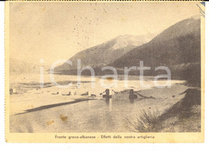 Cartolina originale da collezione 1942 WW2 FRONTE GRECOALBANESE Effetti dell artiglieria italiana Cartolina 1