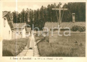 Cartolina originale da collezione 1939 EREMO DI CAMALDOLI AR Monaco benedettino alle celle Cartolina FG NV 1