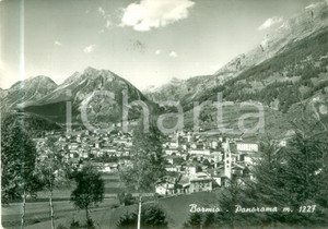 Cartolina originale da collezione 1959 BORMIO SO Panorama del paese Cartolina postale FG VG 1