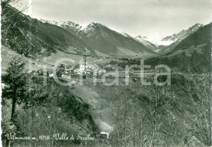 Cartolina originale da collezione 1950 VILMINORE DI SCALVE BG Panorama del paese nella valle Cartolina FG VG 1