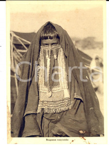 Cartolina originale da collezione 1936 AOI COSTUMI ERITREA Ragazza rasciaida Cartolina postale FG NV 1