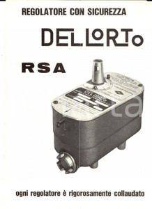Materiale pubblicitario d’epoca 1950 ca MILANO Ditta DELL ORTO Regolatore con sicurezza Volantino PUBBLICITARIO 1