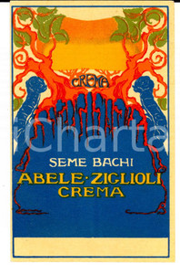 Cartolina originale da collezione 1920 ca CREMA CR Semi bachi Abele ZIGLIOLI Cartolina pubblicitaria FP NV 1