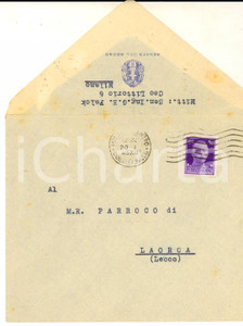 Documento originale, autentico 1945 STORIA POSTALE Busta SENATO DEL REGNO Ing. Giorgio Enrico FALCK 1