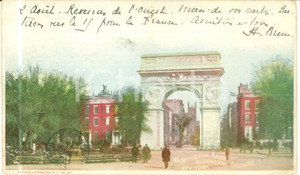 Cartolina originale da collezione 1900 ca NEW YORK CITY Washington Arch in Washington Square Cartolina FP VG 1