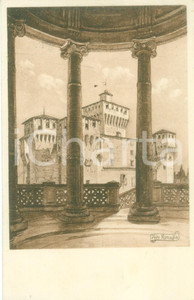 Cartolina originale da collezione 1930 ca SAN FELICE SUL PANARO Castello dal Monumento ai Caduti Cartolina FP NV 1