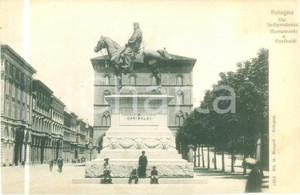 Cartolina originale da collezione 1930 ca BOLOGNA Via Indipendenza Monumento a GARIBALDI Cartolina FP NV 1
