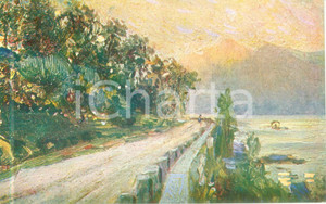 Cartolina originale da collezione 1937 ARTE Paesaggio lacustre Pittore Giovanni GALEAZZI Cartolina FP VG 1