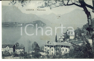 Cartolina originale da collezione 1923 LIERNA LC Panorama con il lago Cartolina postale FP VG 1