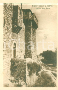 Cartolina originale da collezione 1930 ca REPUBBLICA DI SAN MARINO Interno della Rocca Cartolina FP NV 1
