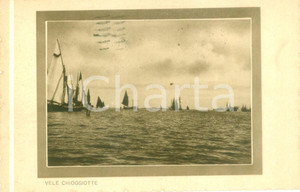 Cartolina originale da collezione 1933 VENEZIA Vele chioggiotte in navigazione Cartolina FP VG 1