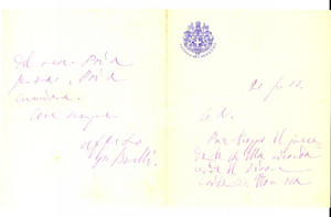 Autografo originale 1883 ROMA On. Paolo BOSELLI promette istanza presso RATTAZZI AUTOGRAFO 1