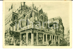 Cartolina originale da collezione 1940 VENEZIA Canal GRANDE Cartolina albergo ristorante PRINCIPE ILLUSTRATA 1