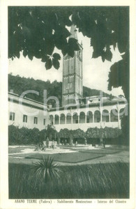 Cartolina originale da collezione 1947 ABANO TERME PD Chiostro dello Stabilimento MONTEORTONE Cartolina FP VG 1