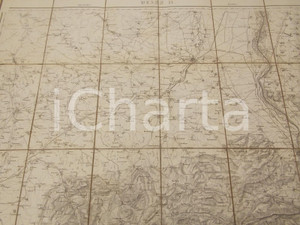Mappa, planimetria storica 1875 DUFOUR Carte SUISSE BELFORT  BASEL Mappa n° 2 75x55 cm 1