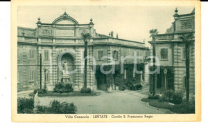 Cartolina originale da collezione 1930 ca LENTATE SUL SEVESO Villa CENACOLO Cortile S. Francesco REGIS Cartolina 1