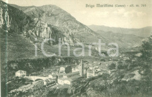 Cartolina originale da collezione 1931 BRIGA MARITTIMA FRANCE Panorama con chiesa parrocchiale Cartolina FP VG 1