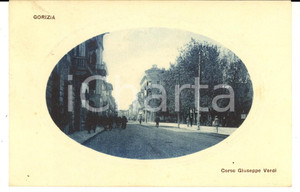 Cartolina originale da collezione 1922 GORIZIA Veduta di corso GIUSEPPE VERDI Cartolina FP VG ANIMATA 1