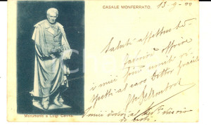 Cartolina originale da collezione 1900 CASALE MONFERRATO AL Monumento a Luigi CANINA Cartolina FP VG 1