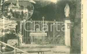 Cartolina originale da collezione 1916 DOMODOSSOLA Grotta di Lourdes Monte Calvario Cartolina FP VG 1
