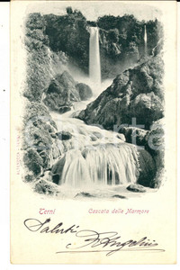 Cartolina originale da collezione 1906 TERNI Veduta della Cascata delle Marmore Cartolina postale FP VG 1