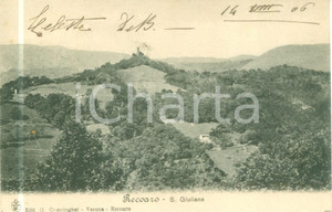 Cartolina originale da collezione 1906 RECOARO TERME VI Panorama Santa Giuliana EDEN HOTEL Cartolina FP VG 1