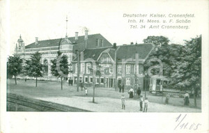 Cartolina originale da collezione 1908 CRONENFELD GERMANIA Ristorante Deutscher Kaiser Cartolina FP VG 1