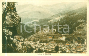 Cartolina originale da collezione 1932 ORMEA CN Veduta del paese nella valle Cartolina FP VG 1