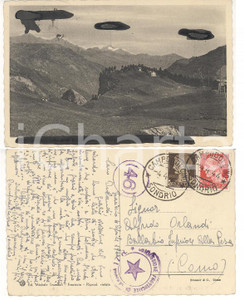 Cartolina originale da collezione 1944 RSI FRACISCIO / CAMPODOLCINO Cartolina Virgilio TRUSSONI TImbri CENSURA 17R 1