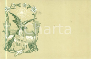 Cartolina originale da collezione 1900 ca 56Â° COMPAGNIA ALPINA Cartolina postale reggimentale FP NV 1