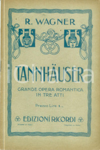 Oggetto da collezione cartaceo 1931 Riccardo WAGNER TannhÃ¤user Grande opera romantica Edizioni RICORDI 1